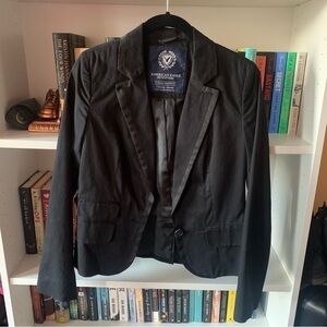 American Eagle Outfitters Women's Black Blazer Size Extra Small